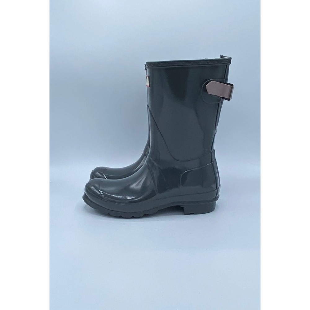 6W‎ - [NEW] Women's Hunter Short Back Adjustable Gloss Rain Boots WFS1013RGL - Picture 5 of 7